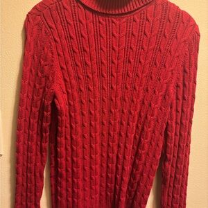 Red Cable Knit Sweater